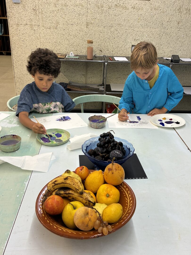 Grocs i blaus a fruites i verdures